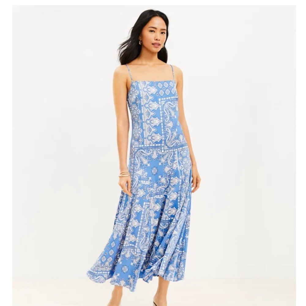 Bandana Print Slip Dress